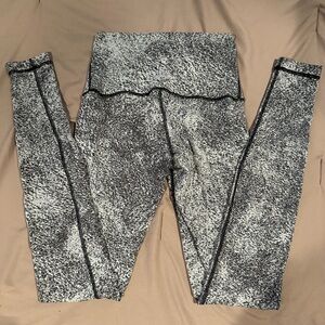 Lululemon Athletica Black and Gray High-Waisted Leggings